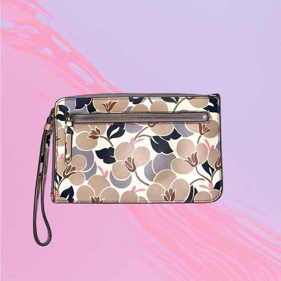 Kate Spade Cameron Breezy Floral Medium L Zip Wristlet NWOT